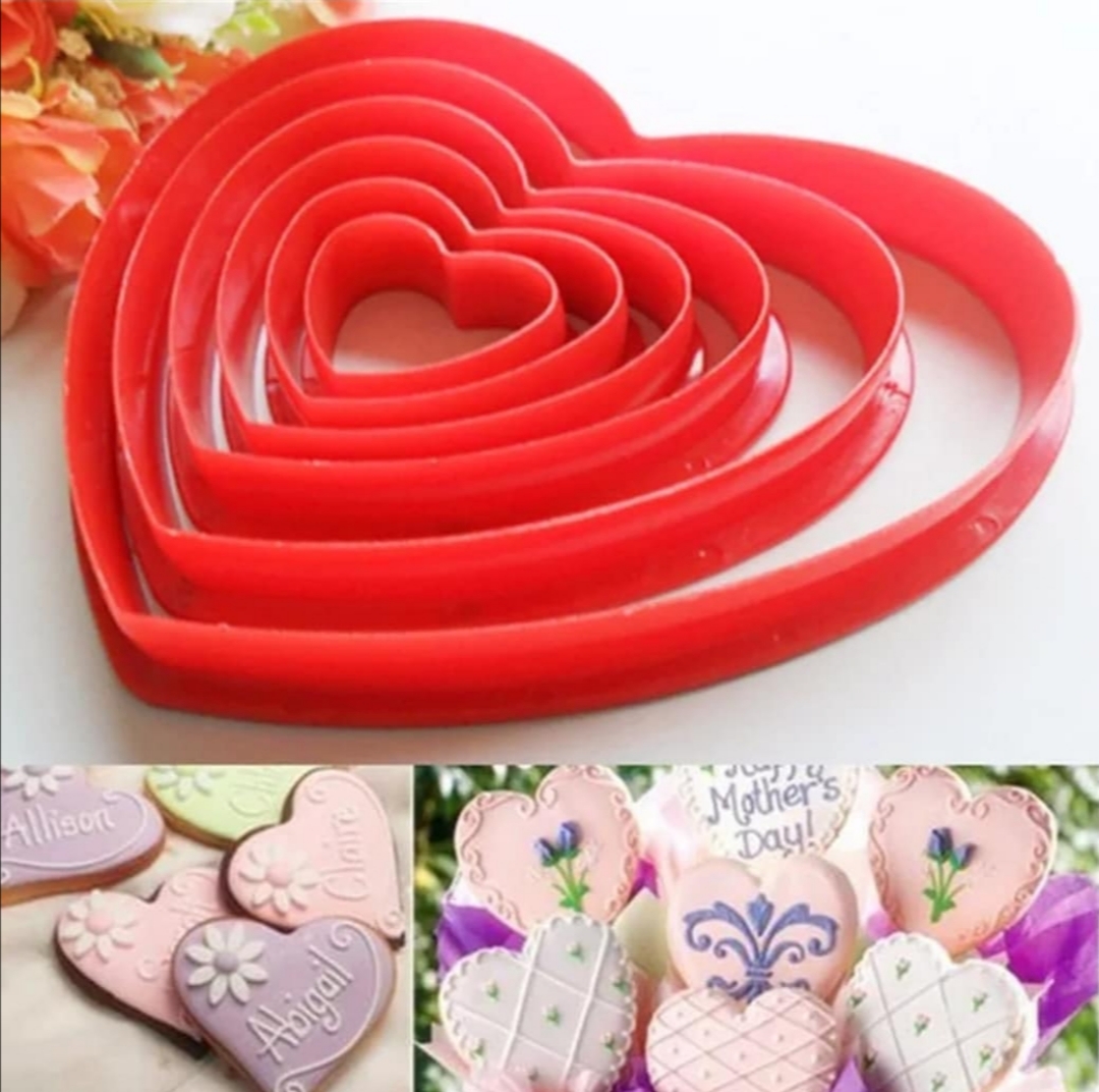 Set 6 Cortadores Corazón Wilton Club Repostero 